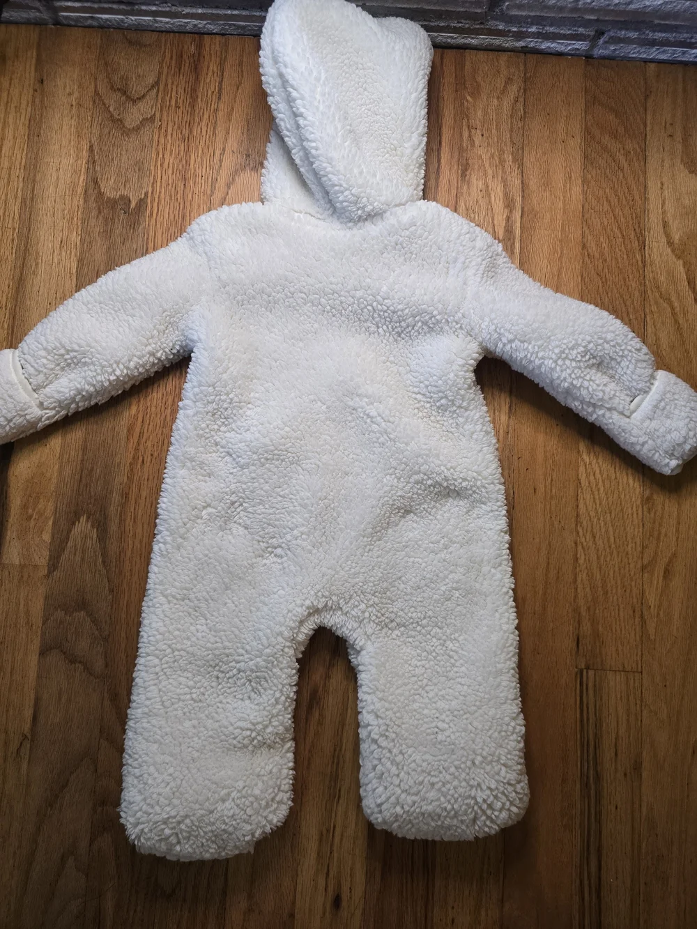 Nike Baby Sherpa Hooded Bunting Suit 6 Mon Ivory Fleece One Piece Zip Snowsuit